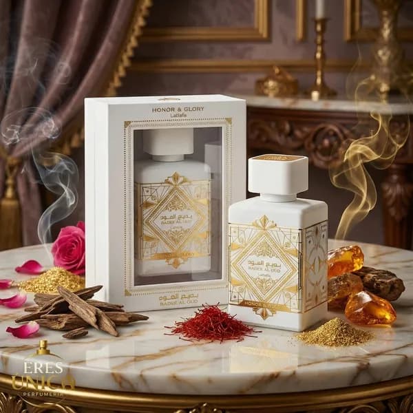 BADE'E AL OUD HONOR & GLORY de Lattafa - Perfume árabe Oriental Especiado / Gourmand