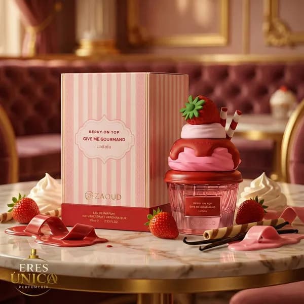 BERRY ON TOP GIVE ME GOURMAND de Lattafa - Perfume árabe Gourmand / Floral Frutal