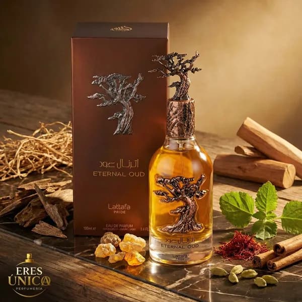 ETERNAL OUD de Lattafa - Perfume árabe Oriental Amaderado