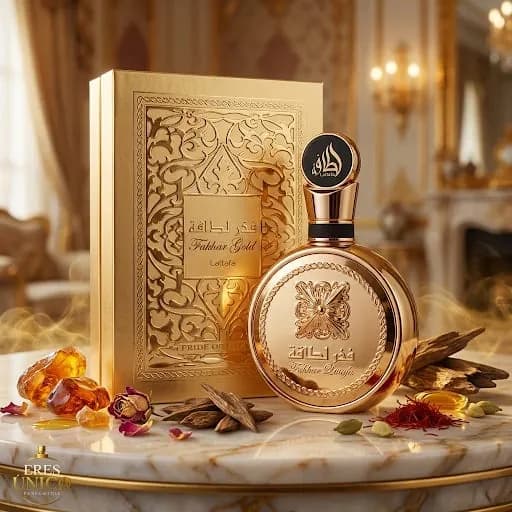 FAKHAR GOLD de Lattafa - Perfume árabe Floral Amaderado