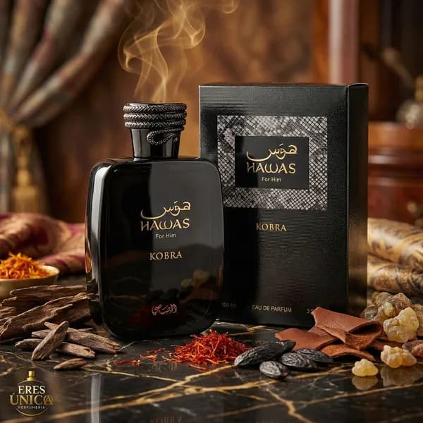 HAWAS KOBRA FOR HIM de Rasasi - Perfume árabe Aromático Fresco / Especiado Amaderado