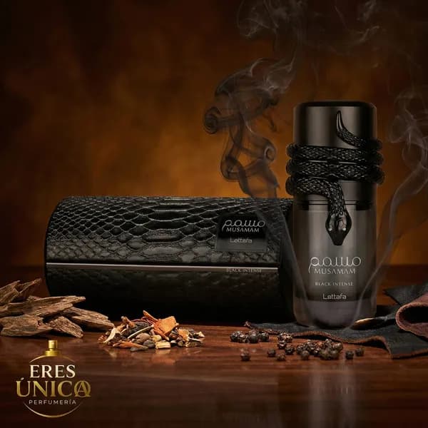 MUSAMAM BLACK INTENSE de Lattafa - Perfume árabe Oriental Amaderado / Especiado Oscuro