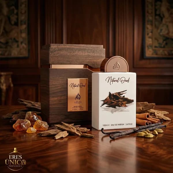 NATURAL OUD de Lattafa - Perfume árabe Oriental Amaderado / Oud