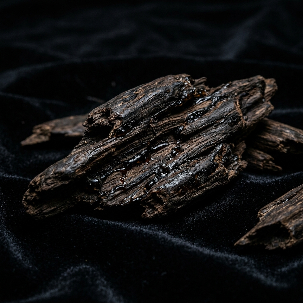 Virutas de madera sumergidas en resina