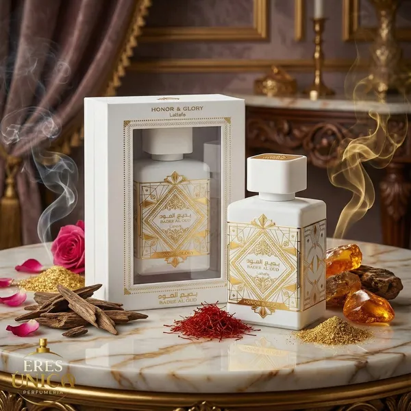 BADE'E AL OUD HONOR & GLORY de Lattafa - Perfume unisex Oriental Especiado / Gourmand árabe