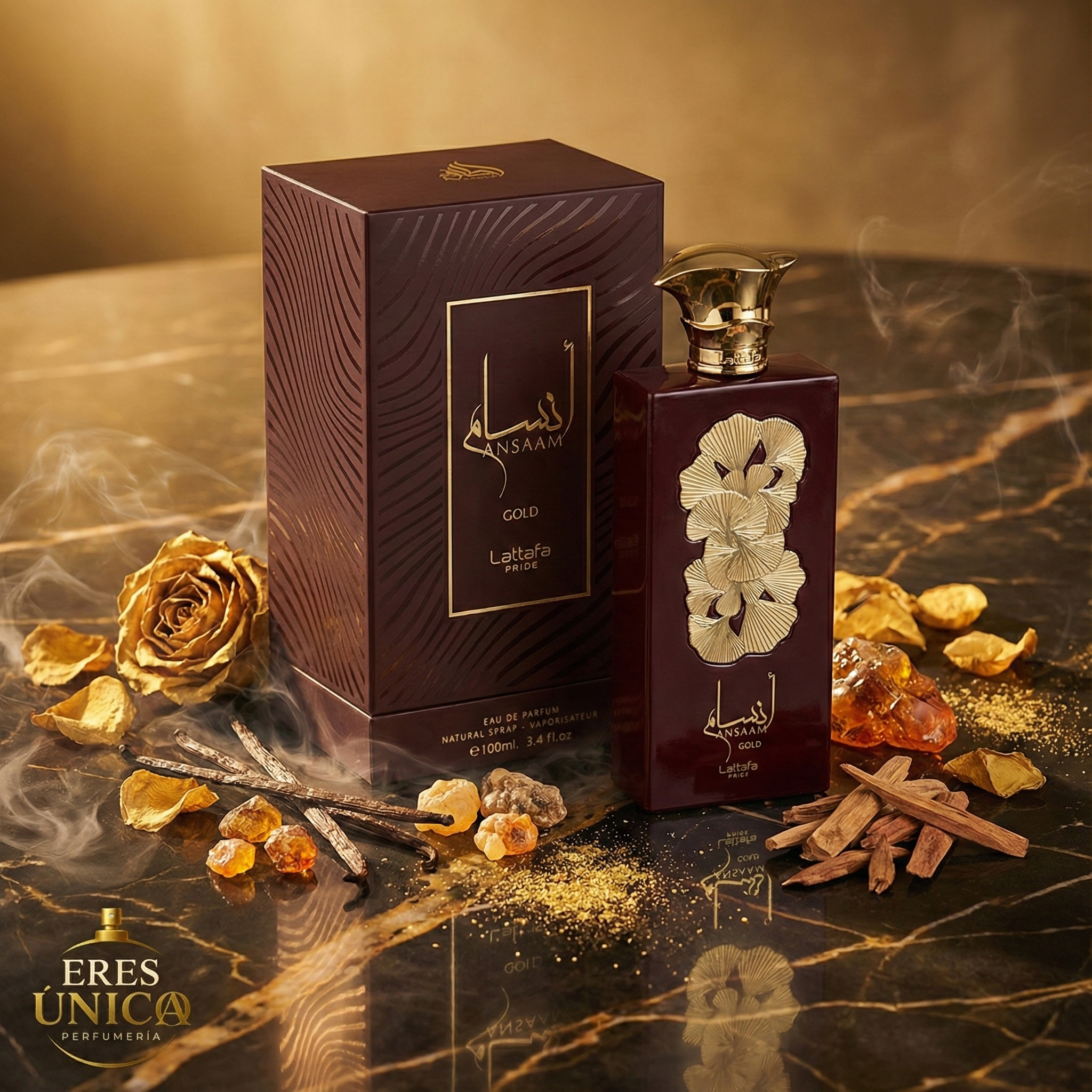 ANSAAM GOLD de Lattafa - Perfume árabe