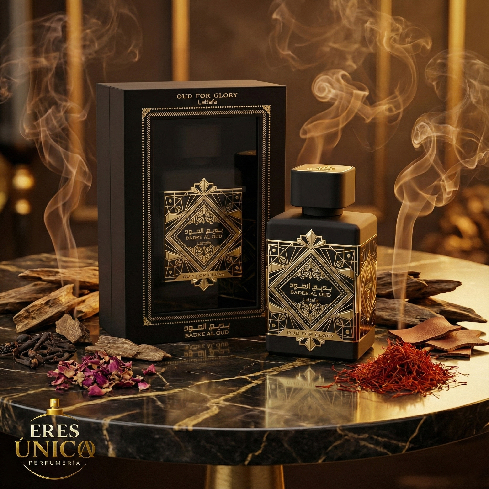 BADE'E AL OUD OUD FOR GLORY de Lattafa - Perfume árabe Oriental Amaderada