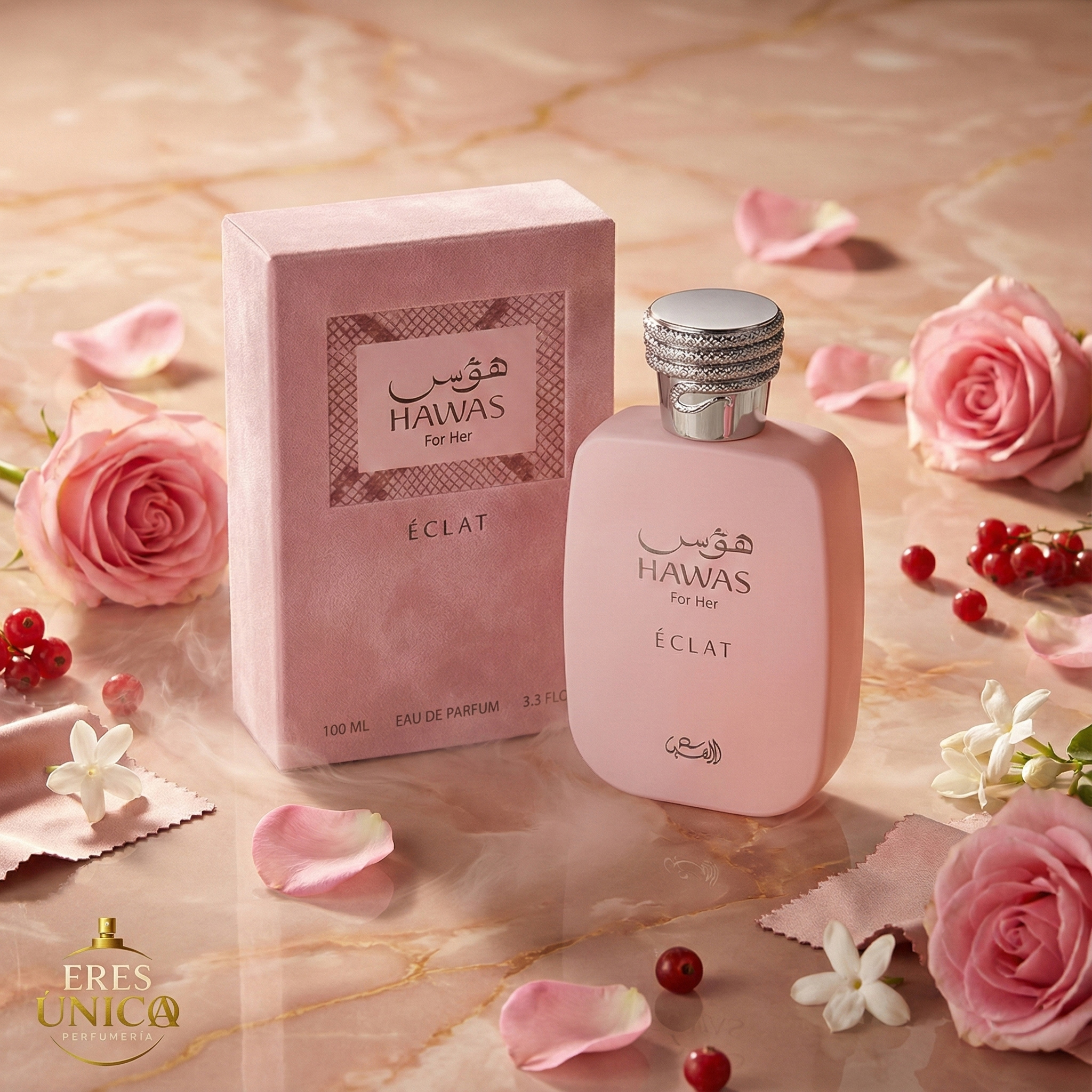 HAWAS ÉCLAT FOR HER de Rasasi - Perfume árabe exclusivo