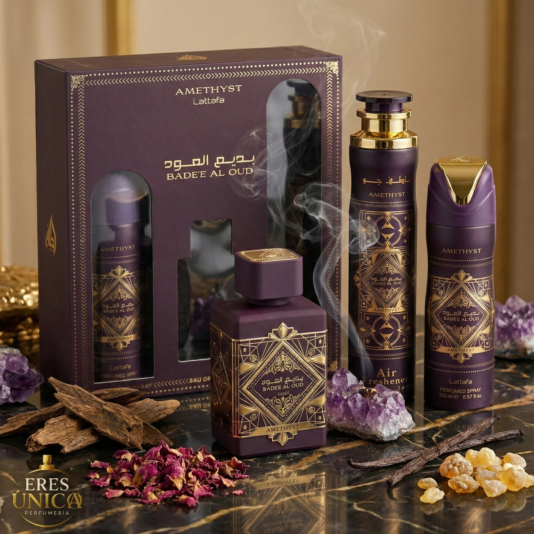 PACK BADE'E AL OUD AMETHYST de Lattafa - Perfume árabe exclusivo