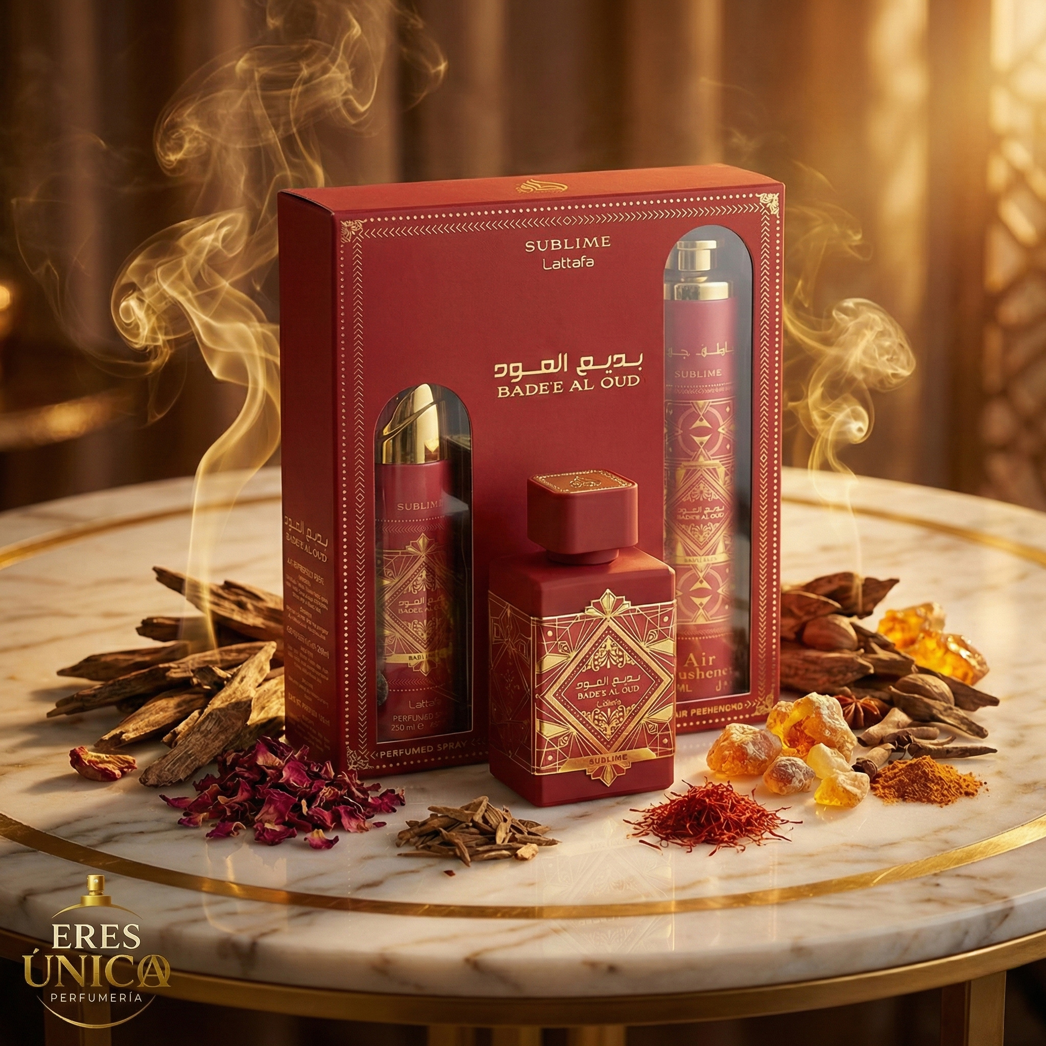 PACK BADE'E AL OUD SUBLIME de Lattafa - Perfume árabe exclusivo Amaderada Aromática